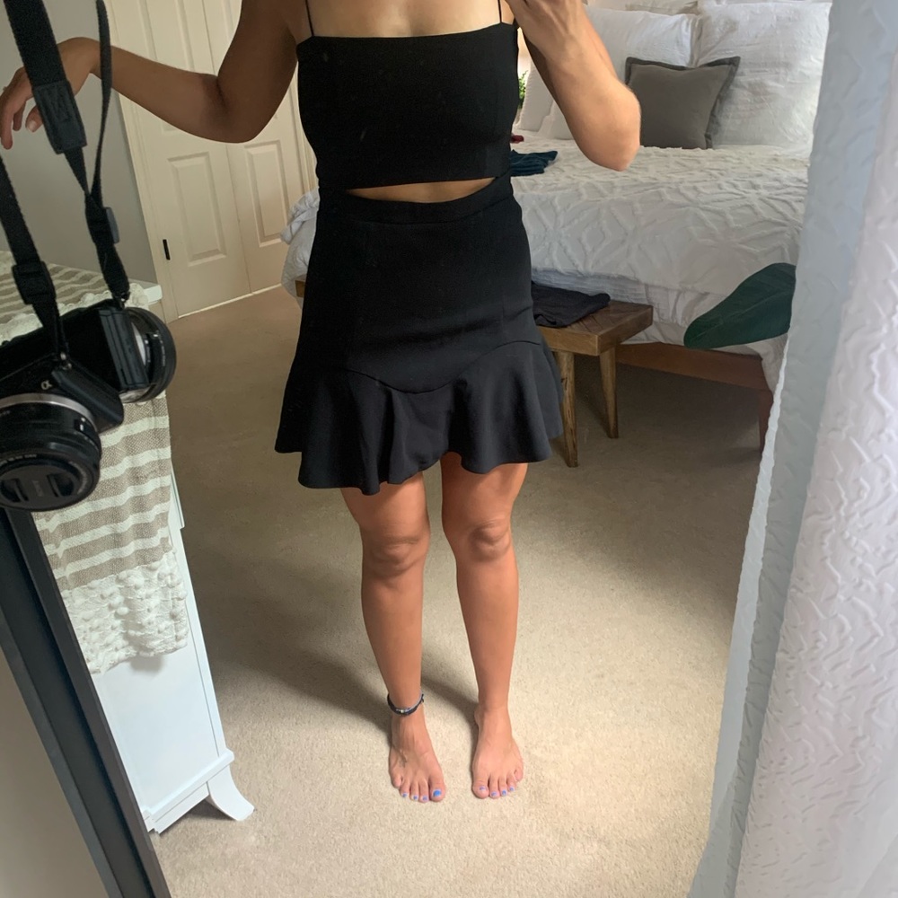 White fox boutique black mini dress